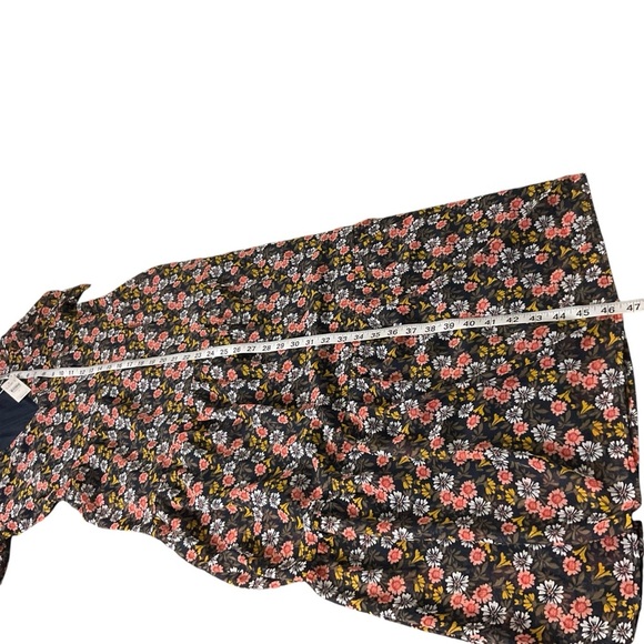 LOFT Black Midi Sundress with Long Bell Sleeves and V-Neckline - Picture 8 of 11